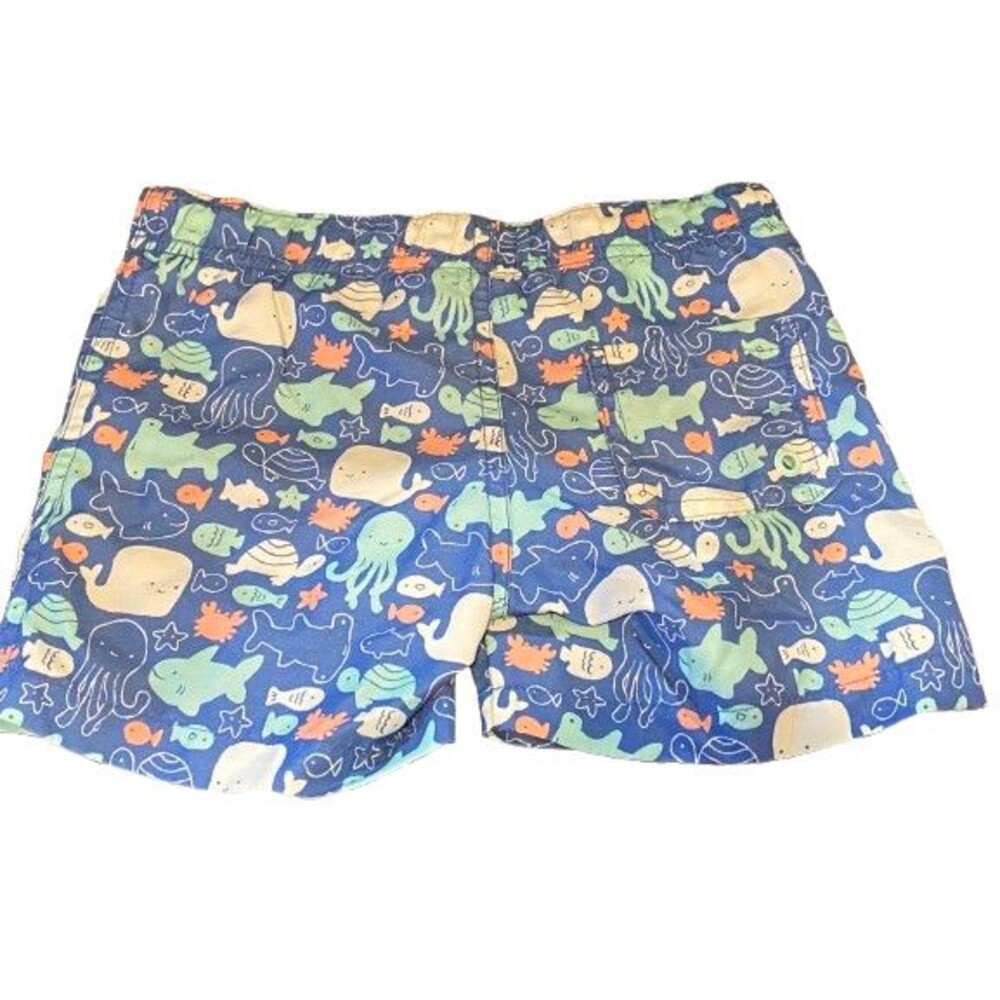 Baby Boy's Swim Trunks Shorts 6-12 Months Gymboree w/ Liner Blue w/ Fish - Picture 2 of 3